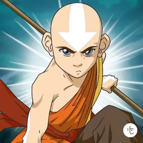 Aang color guessing game template art