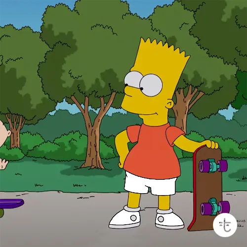 Bart Simpson color guessing game template art