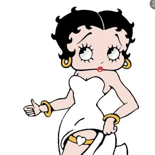 Betty Boop color guessing game template art