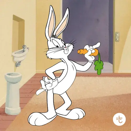 Bugs Bunny color guessing game template art