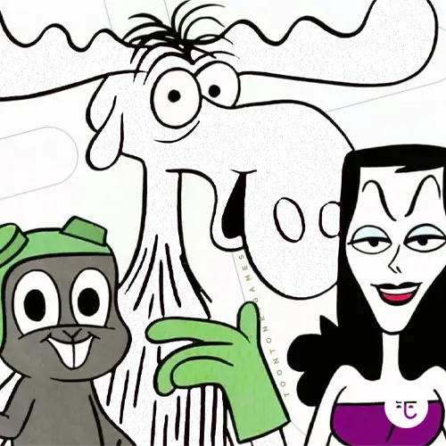 Bullwinkle color guessing game template art