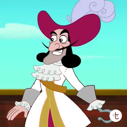 Captain Hook color guessing game template art