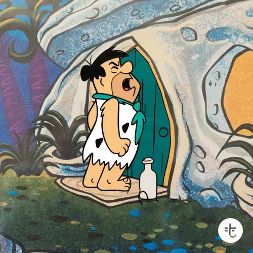 Fred Flintstone color guessing game template art