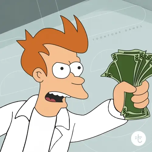 Phillip J. Fry color guessing game template art