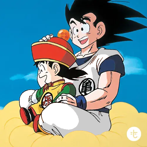 Goku color guessing game template art