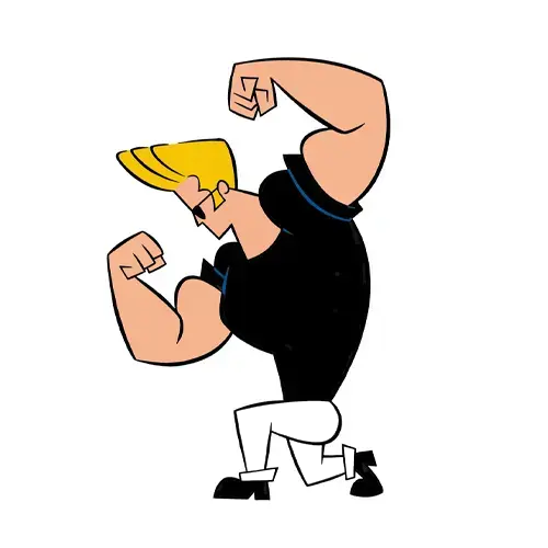 Johnny Bravo color guessing game template art