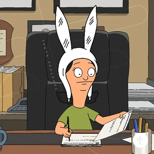 Louise Belcher color guessing game template art