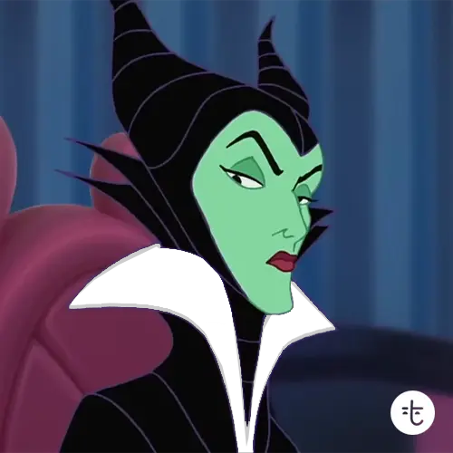 Maleficent color guessing game template art