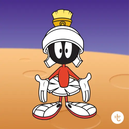 Marvin The Martian color guessing game template art