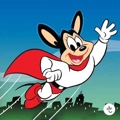 Mighty Mouse color guessing game template art