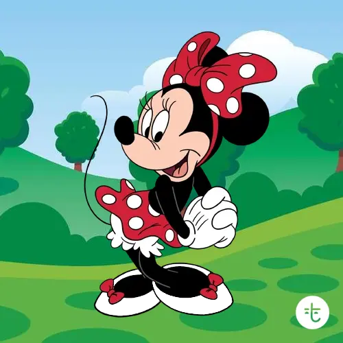 Minnie Mouse color guessing game template art
