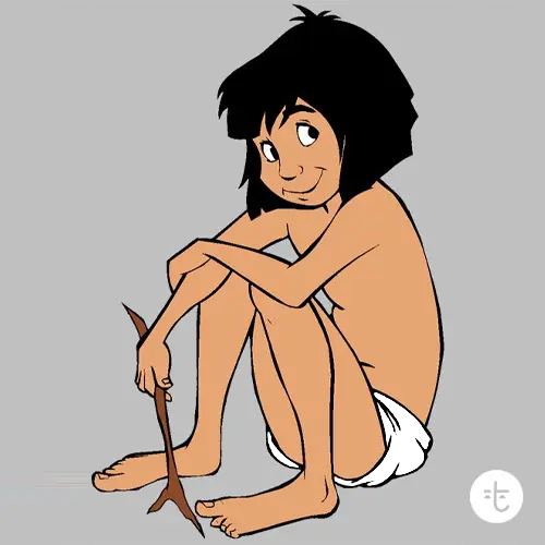 Mowgli color guessing game template art