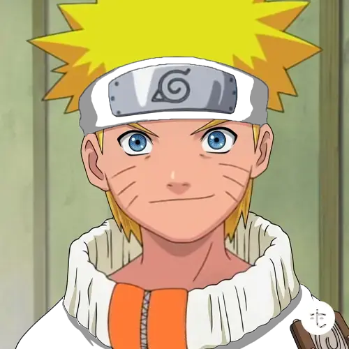 Naruto Uzumaki color guessing game template art