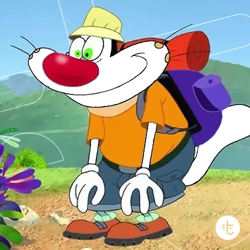 Oggy color guessing game template art