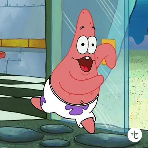 Patrick Star color guessing game template art