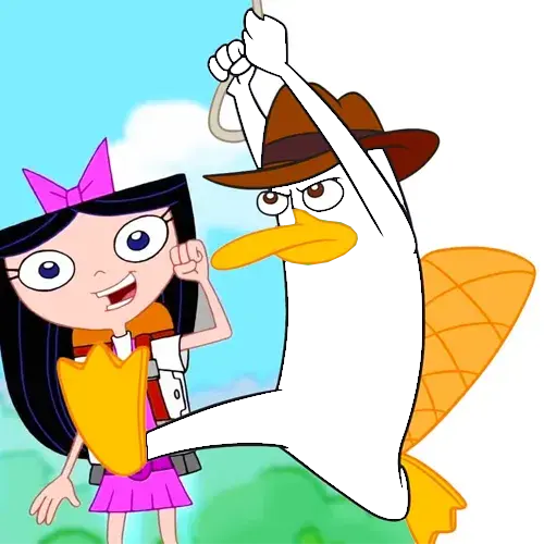 Perry the Platypus color guessing game template art