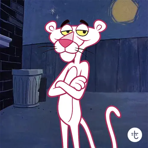 Pink Panther color guessing game template art