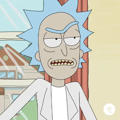 Rick Sanchez color guessing game template art