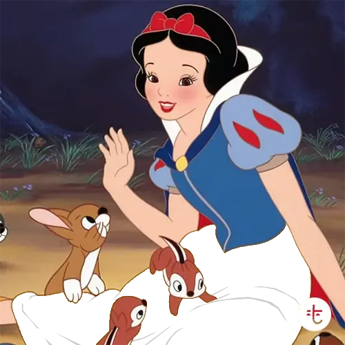 Snow White color guessing game template art