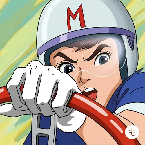 Speed Racer color guessing game template art