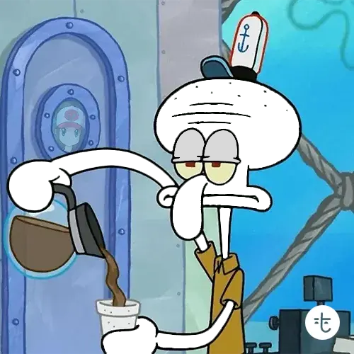 Squidward Tentacles color guessing game template art