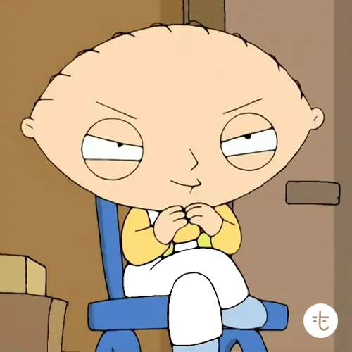 Stewie Griffin color guessing game template art