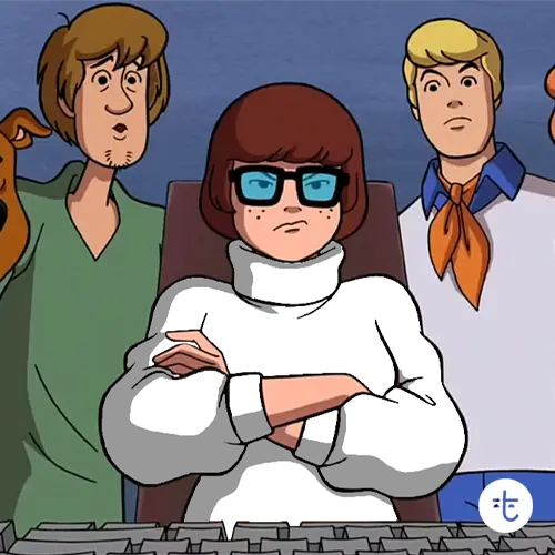 Velma Dinkley color guessing game template art